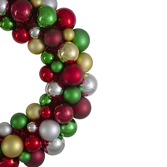 Northlight Shatterproof Ball Wreath