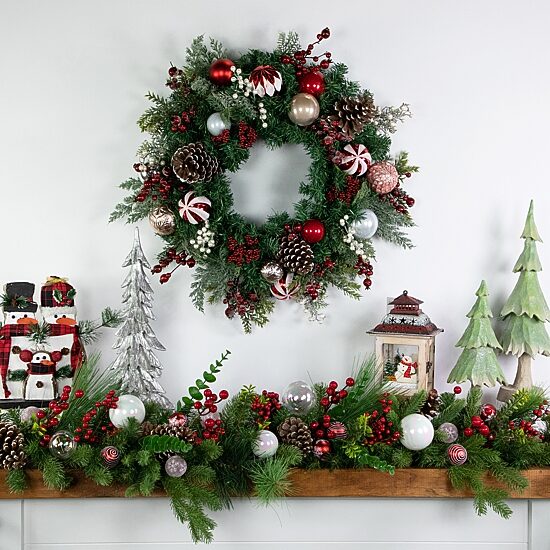 Northlight Ornament And Pinecone Pine Unlit Wreath