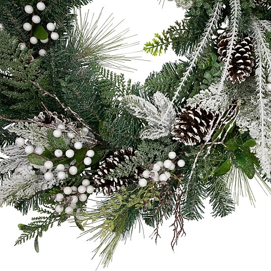 Northlight 36in Frosted Unlit Wreath
