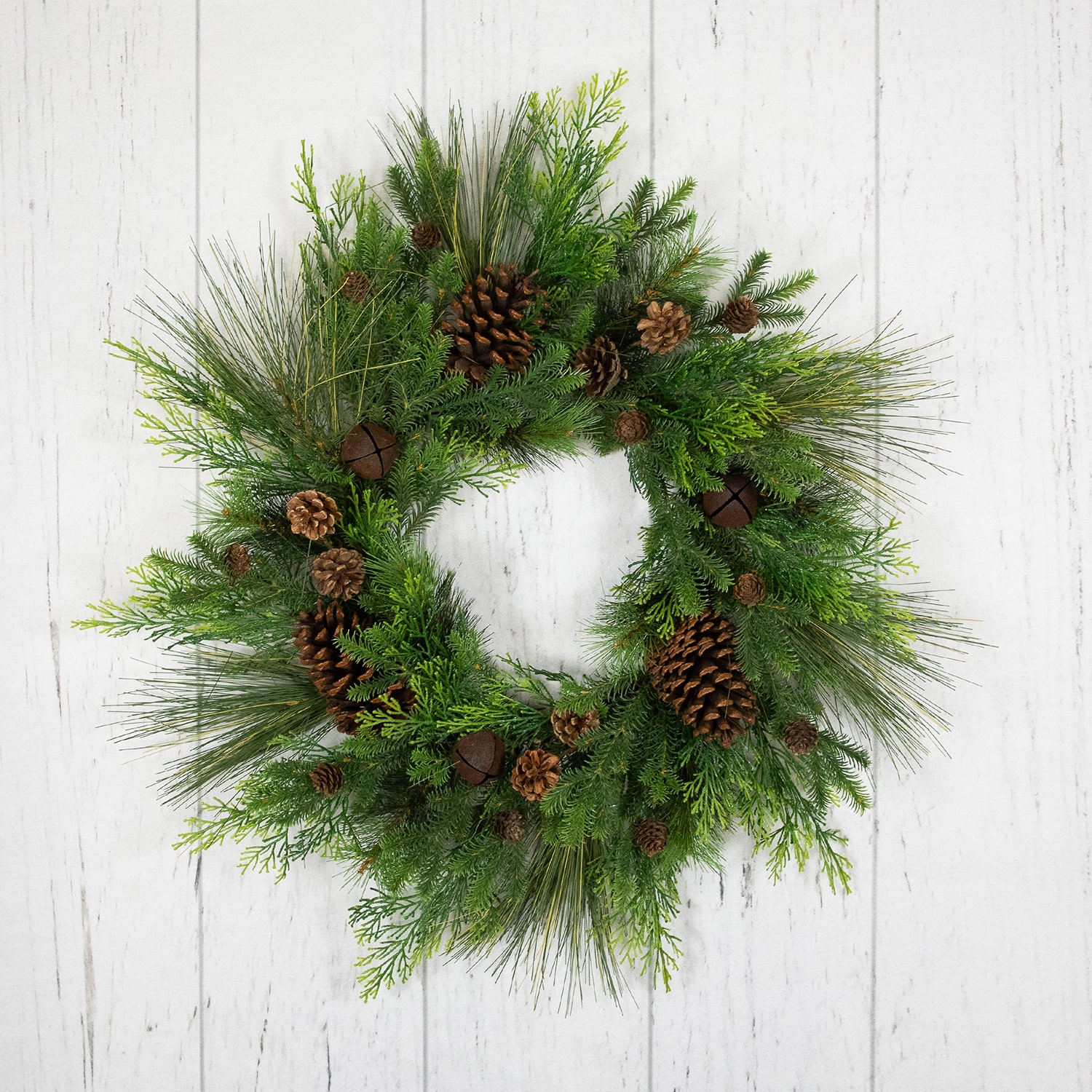 Northlight Pinecone And Jingle Bells Wreath