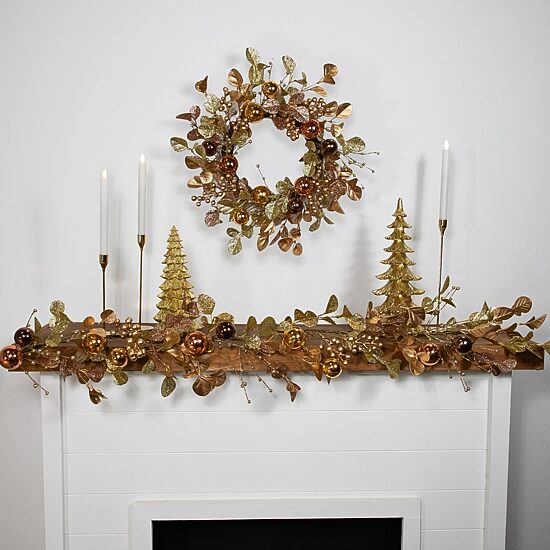 Northlight Ball  Glittered Wreath