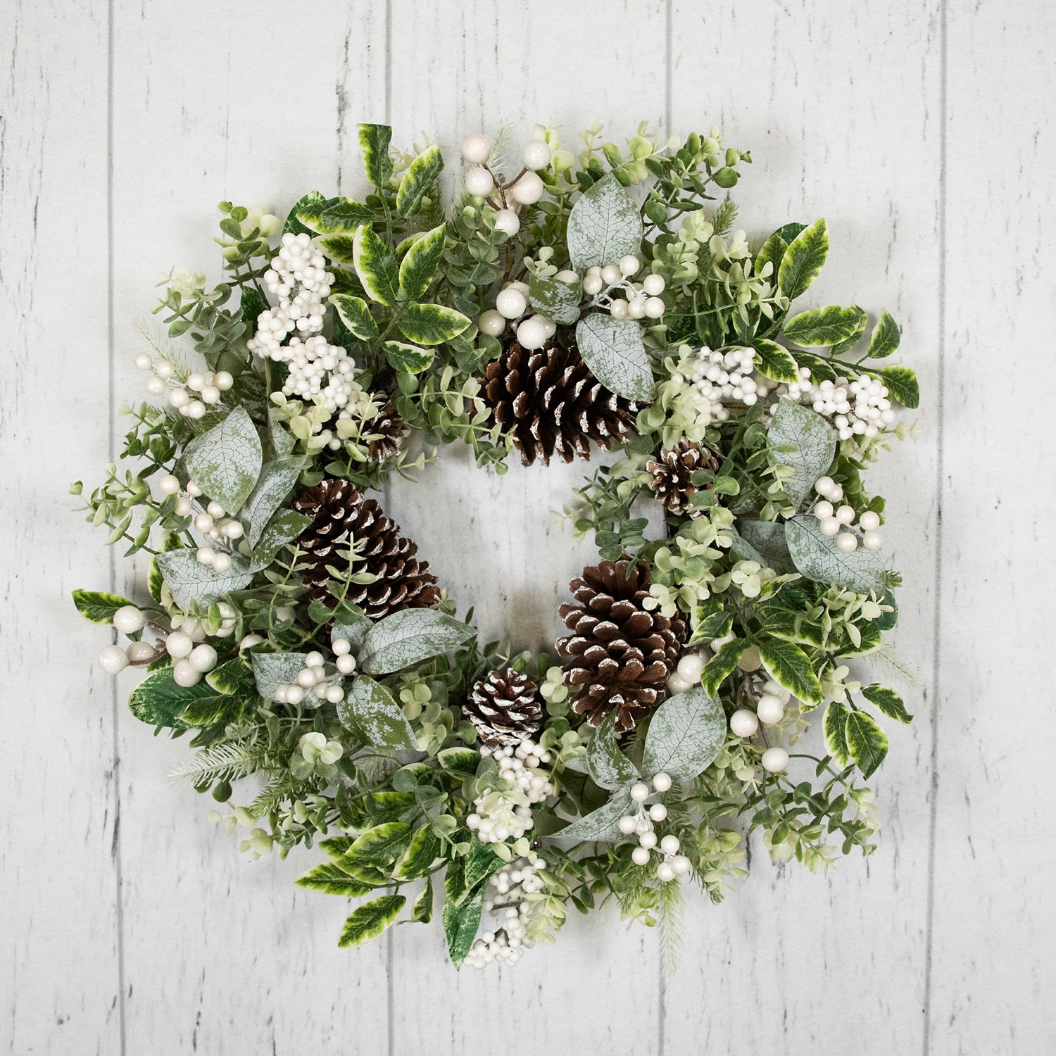 Northlight Frosted Pinecones And Berries Wreath