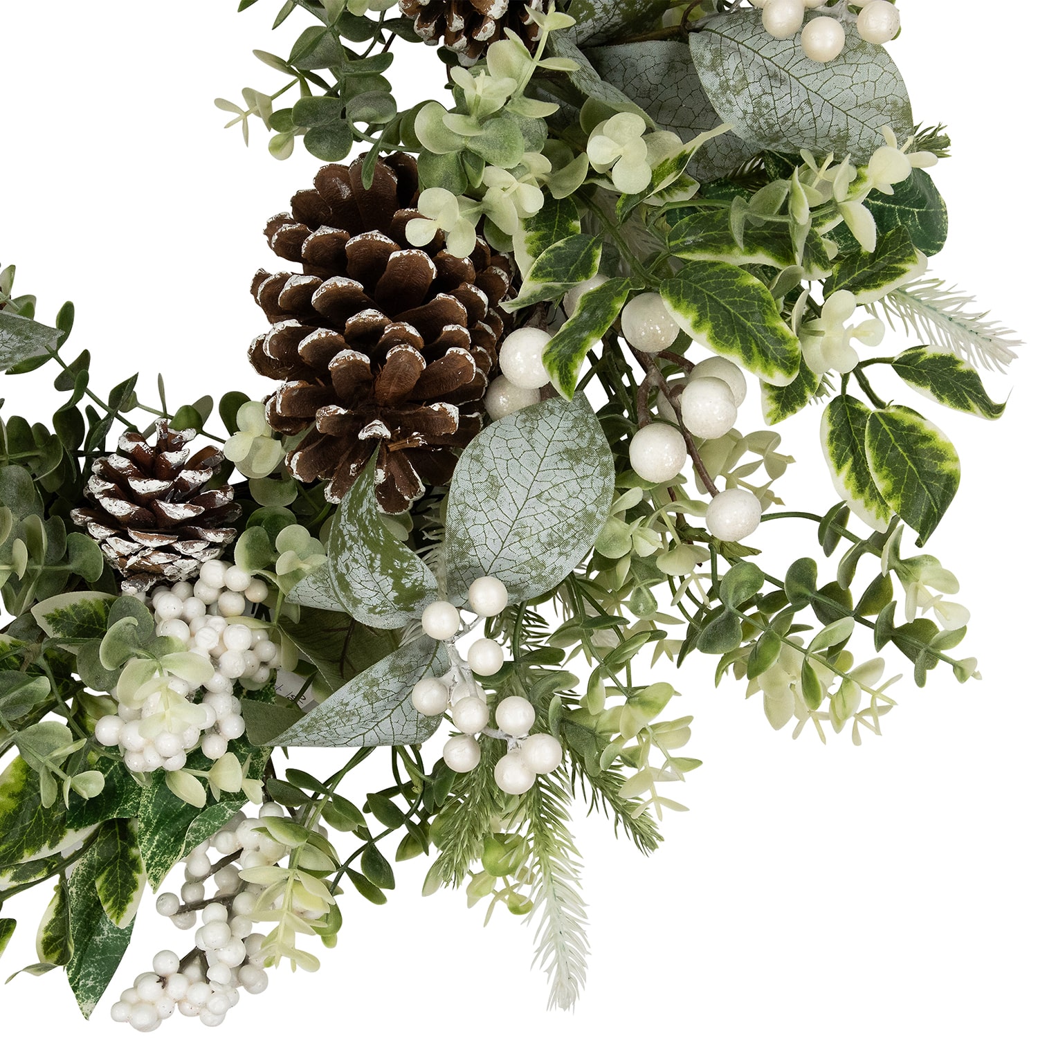 Northlight Frosted Pinecones And Berries Wreath