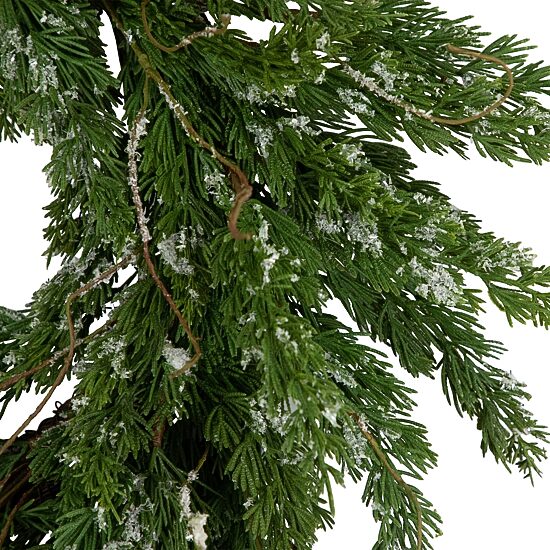 Northlight 24in Iced Cedar Unlit Wreath