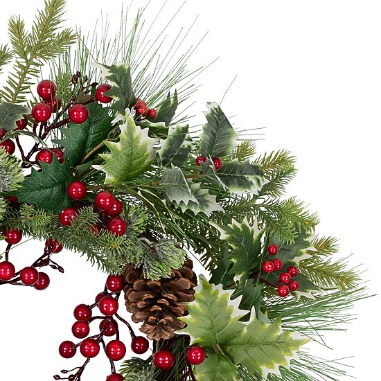 Northlight Frosted Thistle And Pine Wreath