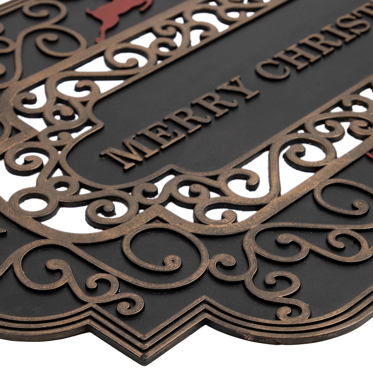 Northlight Black And Copper Merry Indoor Rectangular Doormat