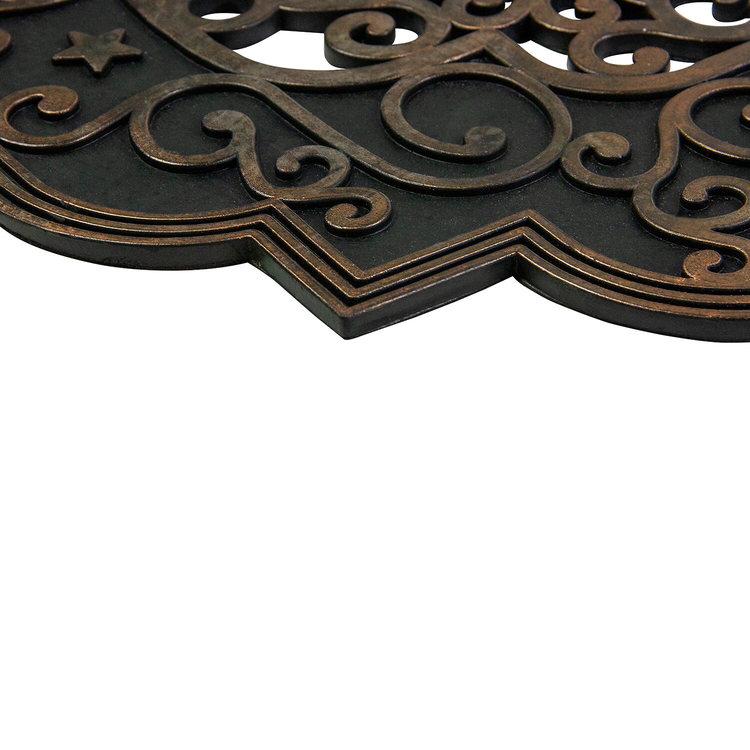 Northlight Black And Copper Merry Indoor Rectangular Doormat