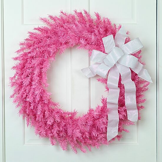 Northlight Pink Spruce Unlit Wreath