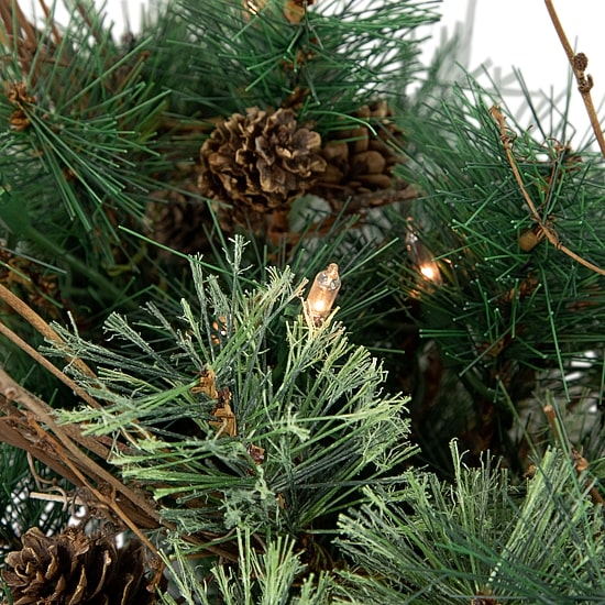 Northlight Country Mixed Pine With Clear Lights 2 Foot Pre-Lit Pine Christmas Tree