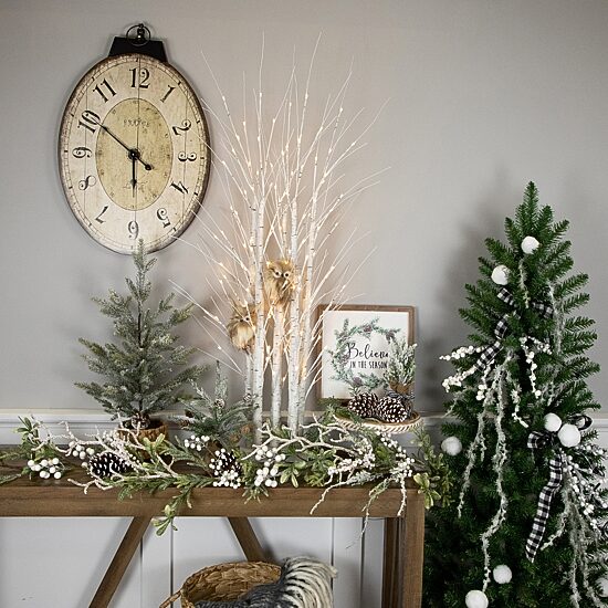 Northlight Led Lighted White Birch 4 Foot Pre-Lit Birch Christmas Tree