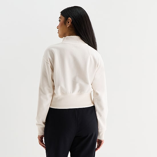Xersion Womens Classic French Terry Long Sleeve Mock Neck Top