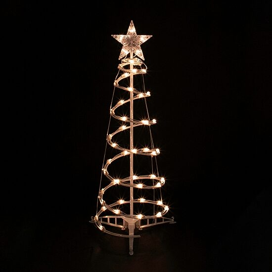 Northlight Clear Lighted Spiral Christmas Yard Art