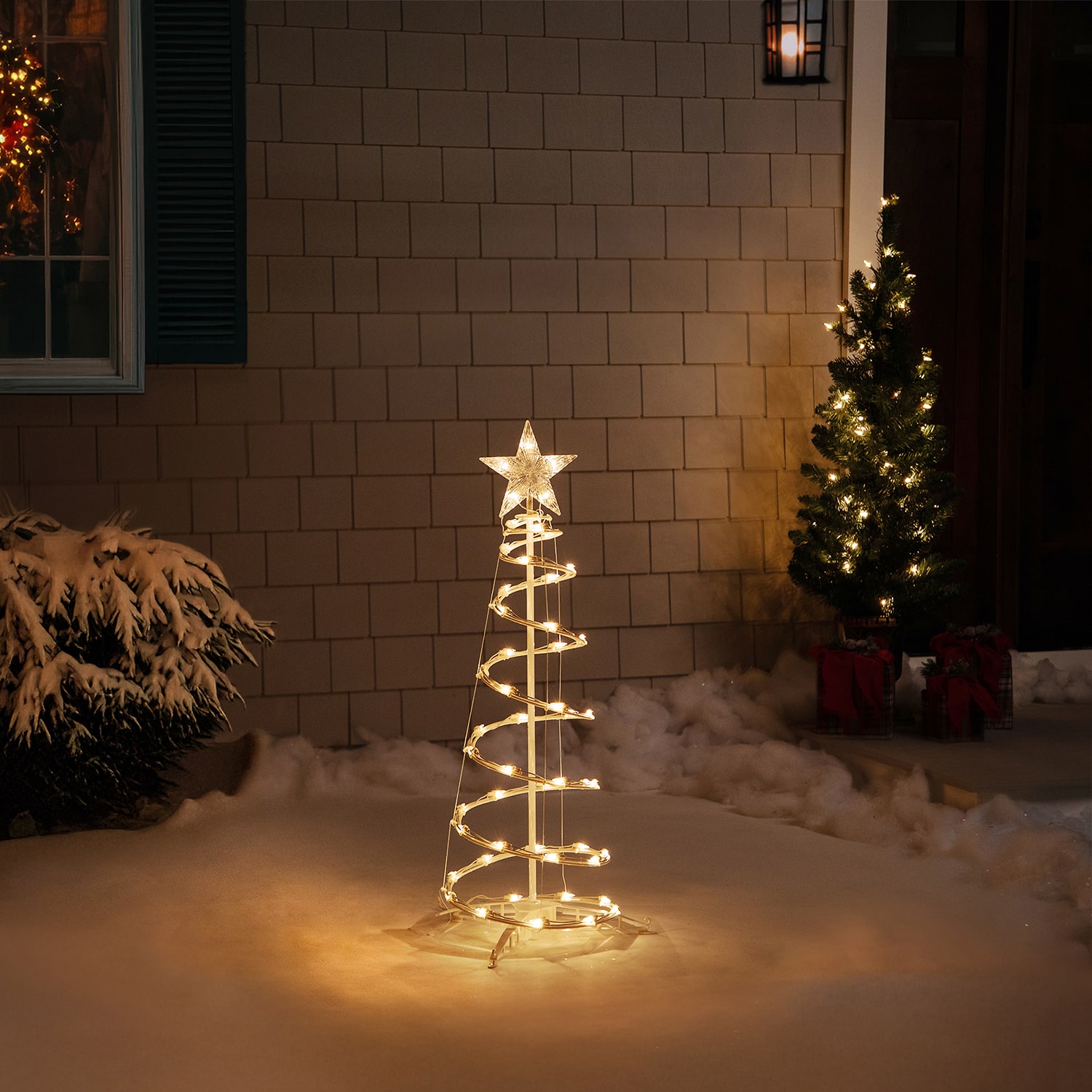 Northlight Clear Lighted Spiral Christmas Yard Art