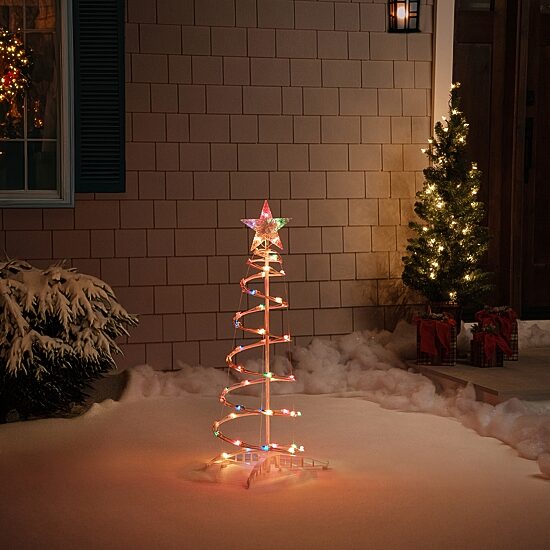 Northlight Multi Color Lighted Spiral Christmas Yard Art