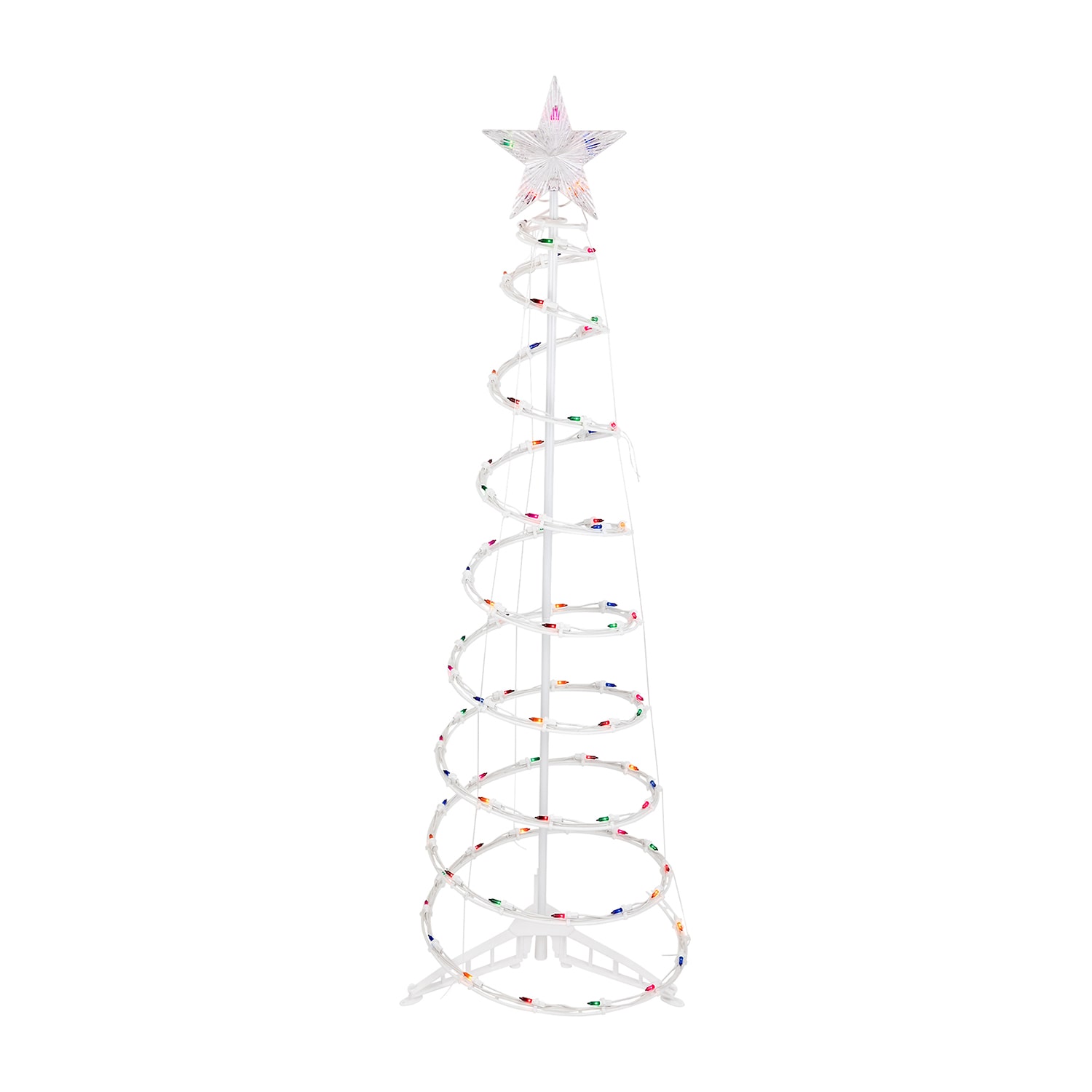 Northlight Multi Lighted Spiral Christmas Yard Art