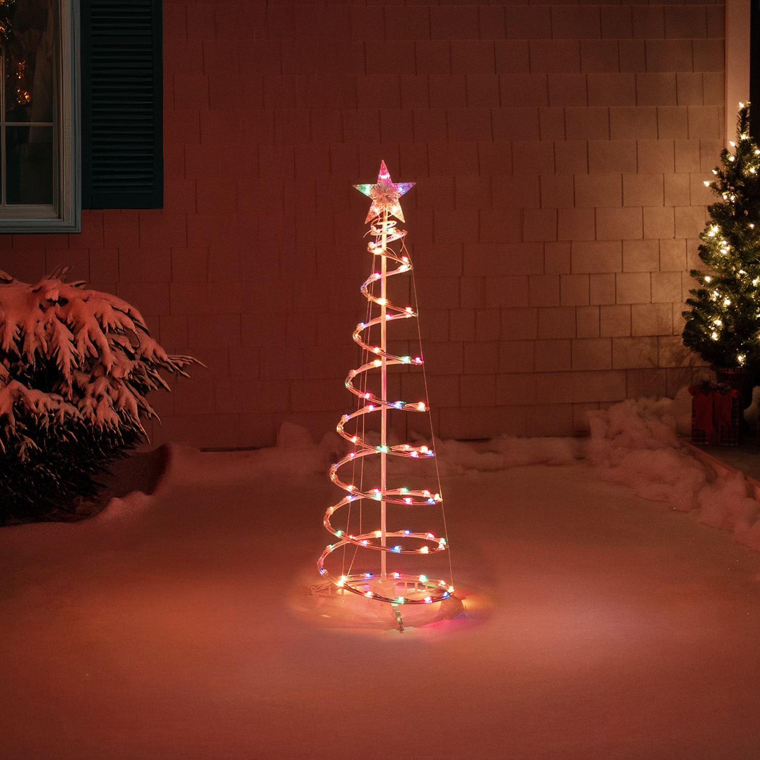 Northlight Multi Lighted Spiral Christmas Yard Art