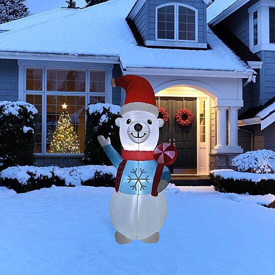 Northlight Polar Bear Lighted Christmas Inflatable