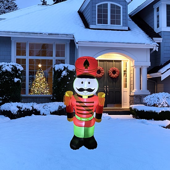 Northlight Clear Lighted Soldier Christmas Inflatable