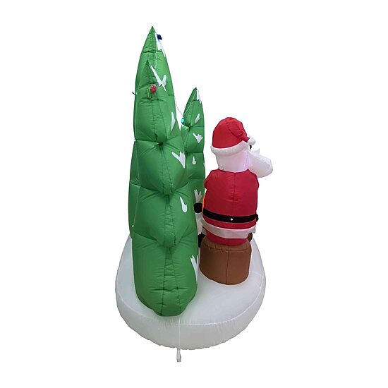 Northlight Santa And Reindeer Christmas Inflatable