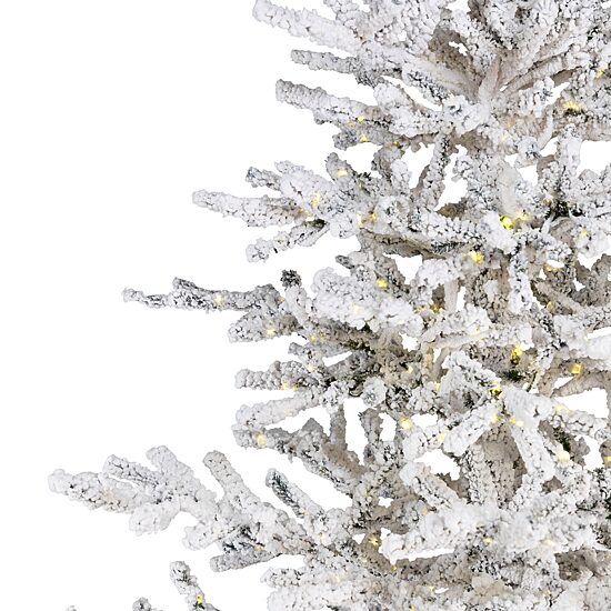 Northlight Led Flocked Garden 6 1/2 Foot Pre-Lit Christmas Tree