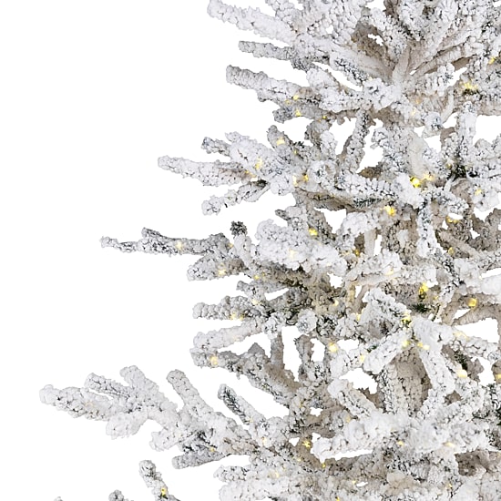 Northlight 7.5' Led  Flocked Garden 7 1/2 Foot Pre-Lit Christmas Tree