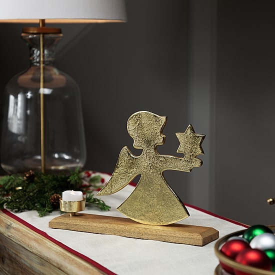 Northlight 12" Angel Tealight Candle Holder