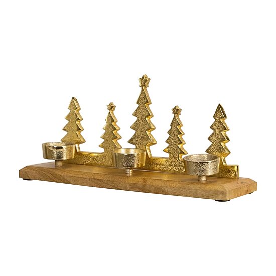 Northlight 13" Gold Metal Tealight Candle Holder
