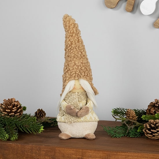 Northlight 11.5" Girl With Hat Christmas Gnome