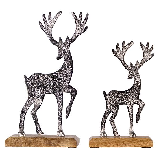 Northlight 10.5" Reindeer Metal 2-pc. Christmas Figurine
