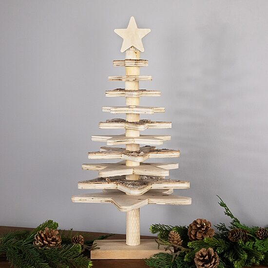 Northlight Star Cut Outs Wooden Christmas Tabletop Tree