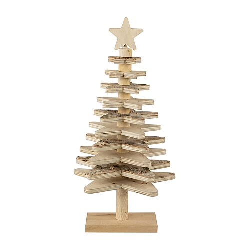 Northlight Star Cut Outs Wooden Christmas Tabletop Tree, One Size, Beige