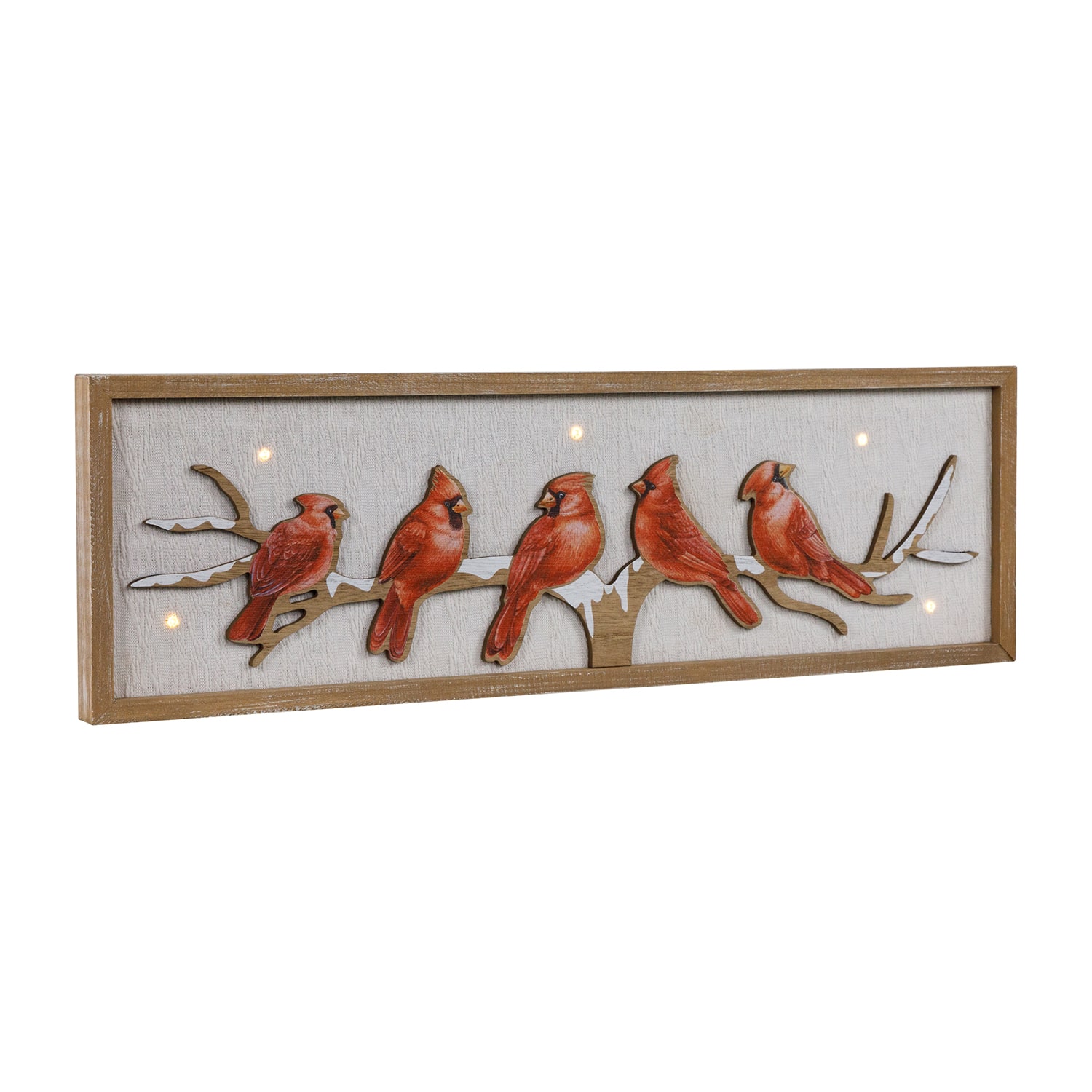 Northlight 25.5" Prelit Red Cardinals Canvas Art