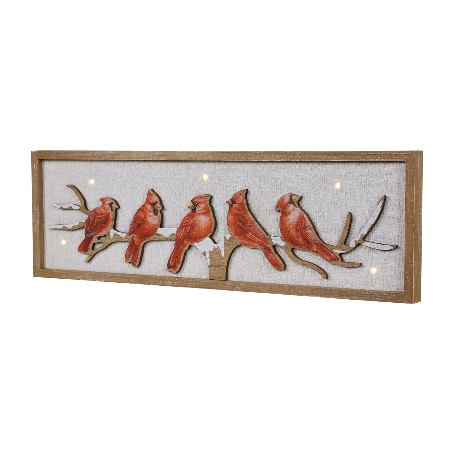Northlight 25.5" Prelit Red Cardinals Canvas Art