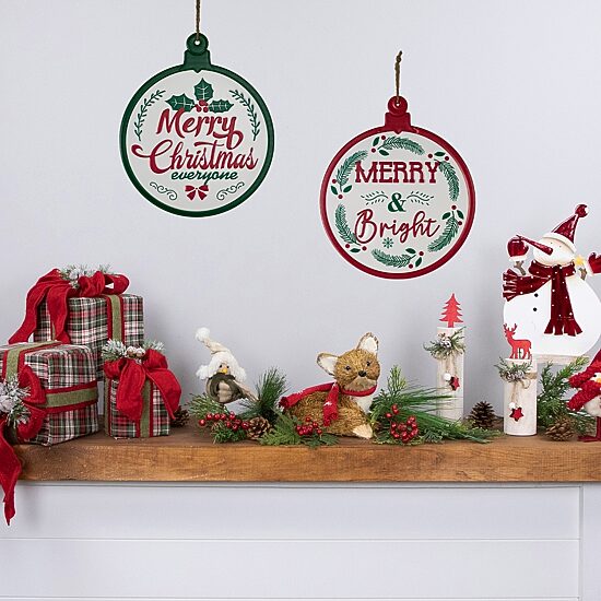 Northlight Ornament Style Metal 2-pc. Wall Sign