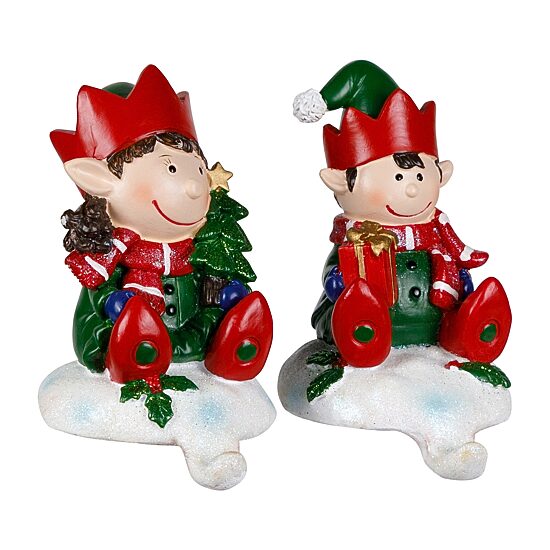 Northlight 5" Elves 2-pc. Christmas Stocking Holder