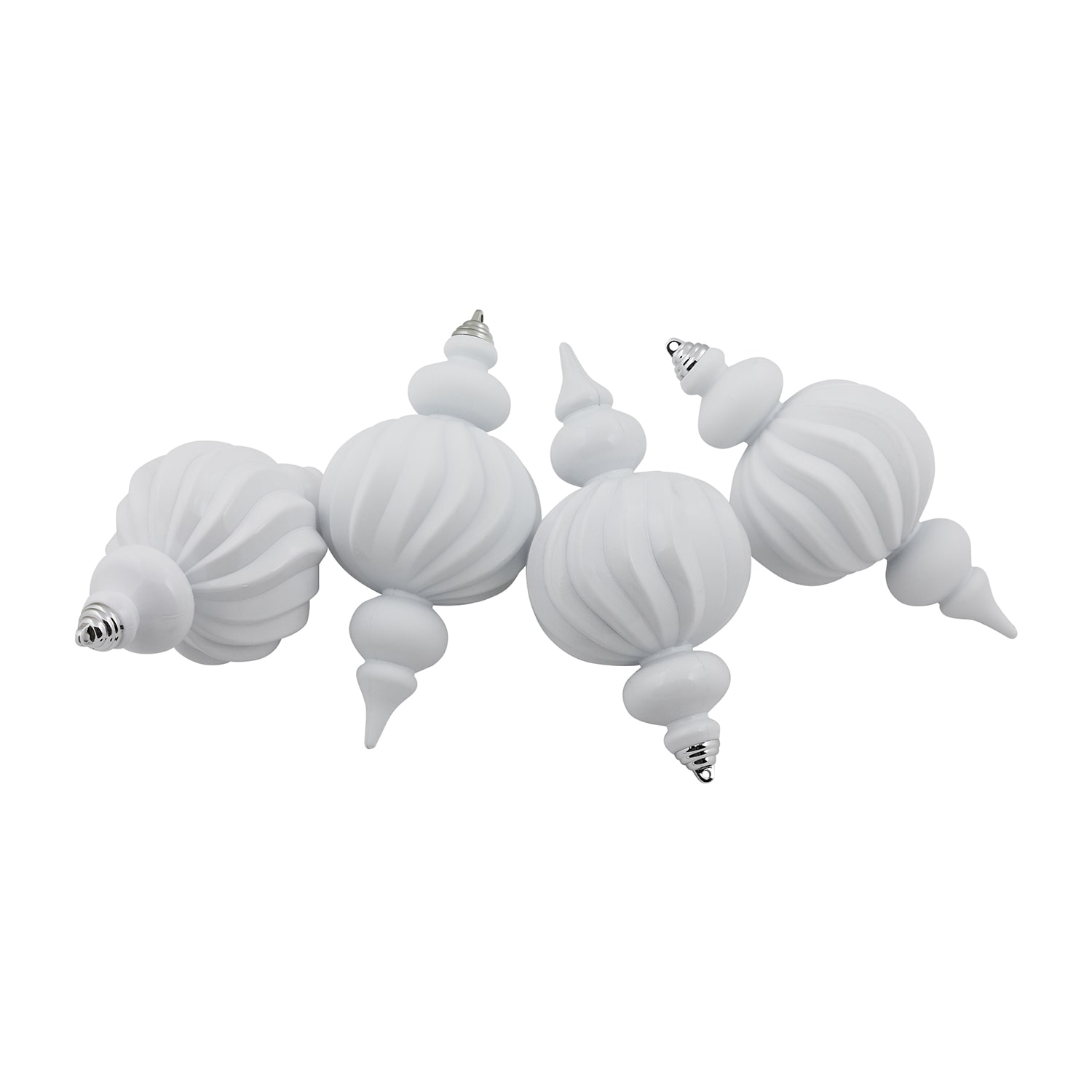 Northlight 10" Shatterproof Finial 4-pc. Christmas Ornament