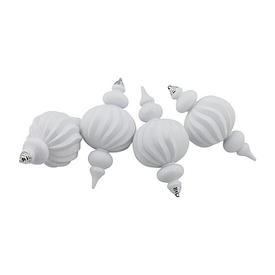Northlight 10" Shatterproof Finial 4-pc. Christmas Ornament