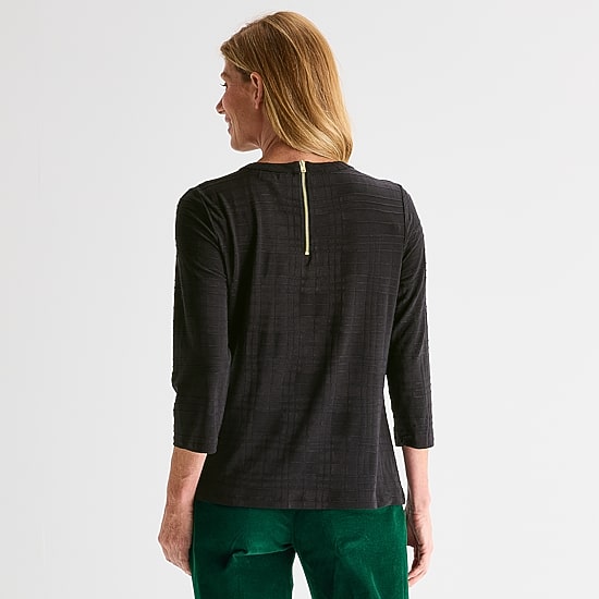 Liz Claiborne Womens Tall Crew Neck 3/4 Sleeve Blouse