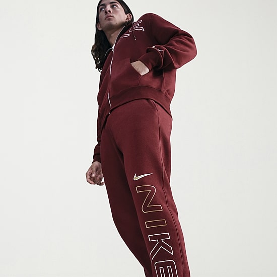 Nike Mens Cuffed Mid Rise Regular Fit Fleece Active Jogger Pant