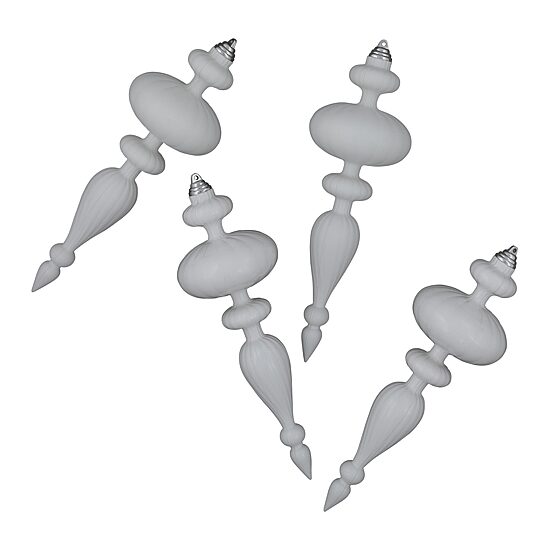 Northlight 14" Shatterproof Finial 4-pc. Christmas Ornament