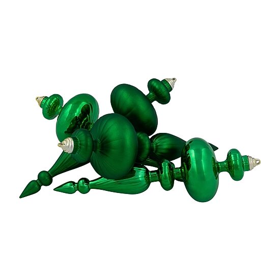 Northlight 14"  Shatterproof Finial 4-pc. Christmas Ornament
