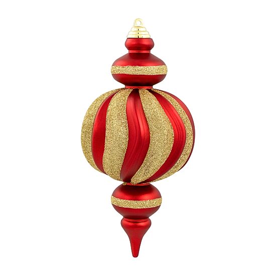Northlight 10" Shatterproof Finial 4-pc. Christmas Ornament