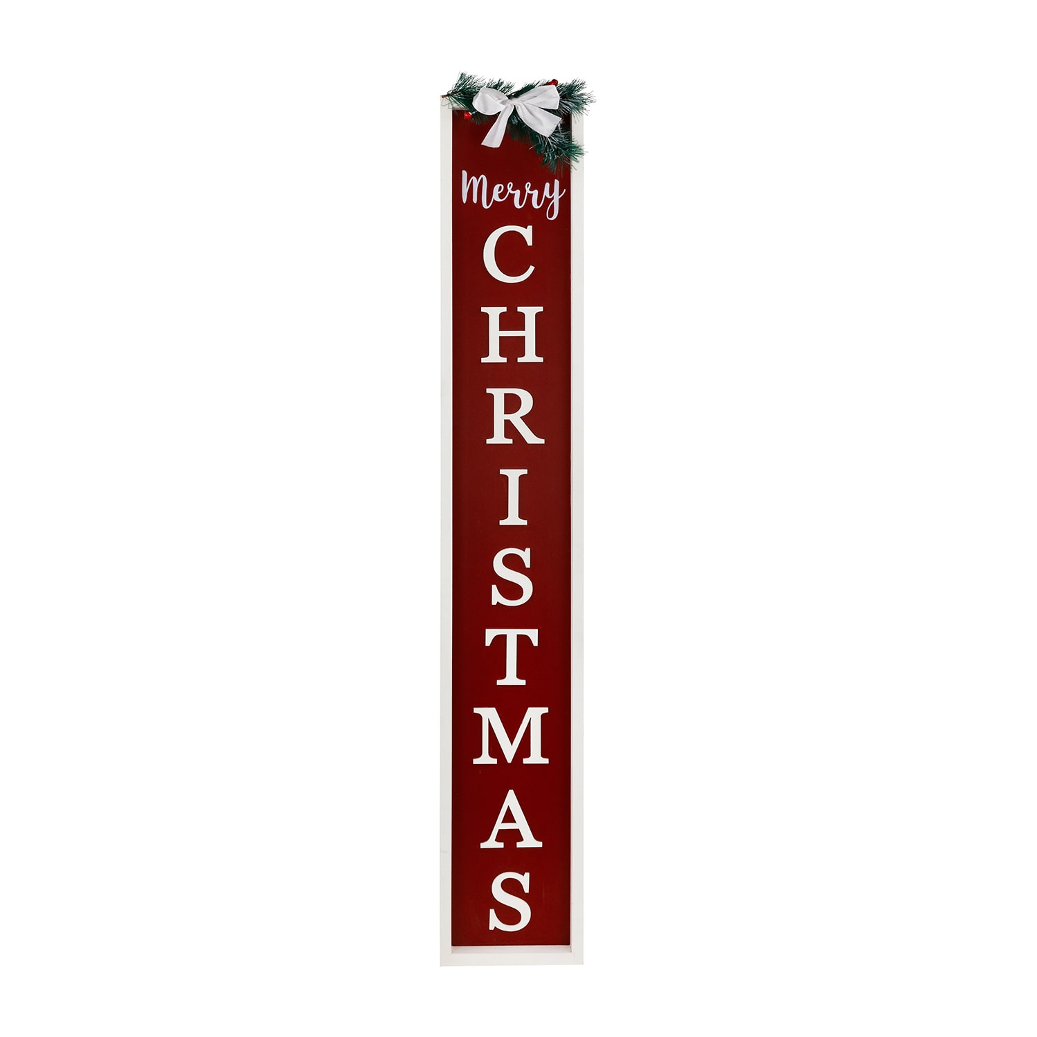 Northlight Merry Christmas Pine And Bow Christmas Yard Art