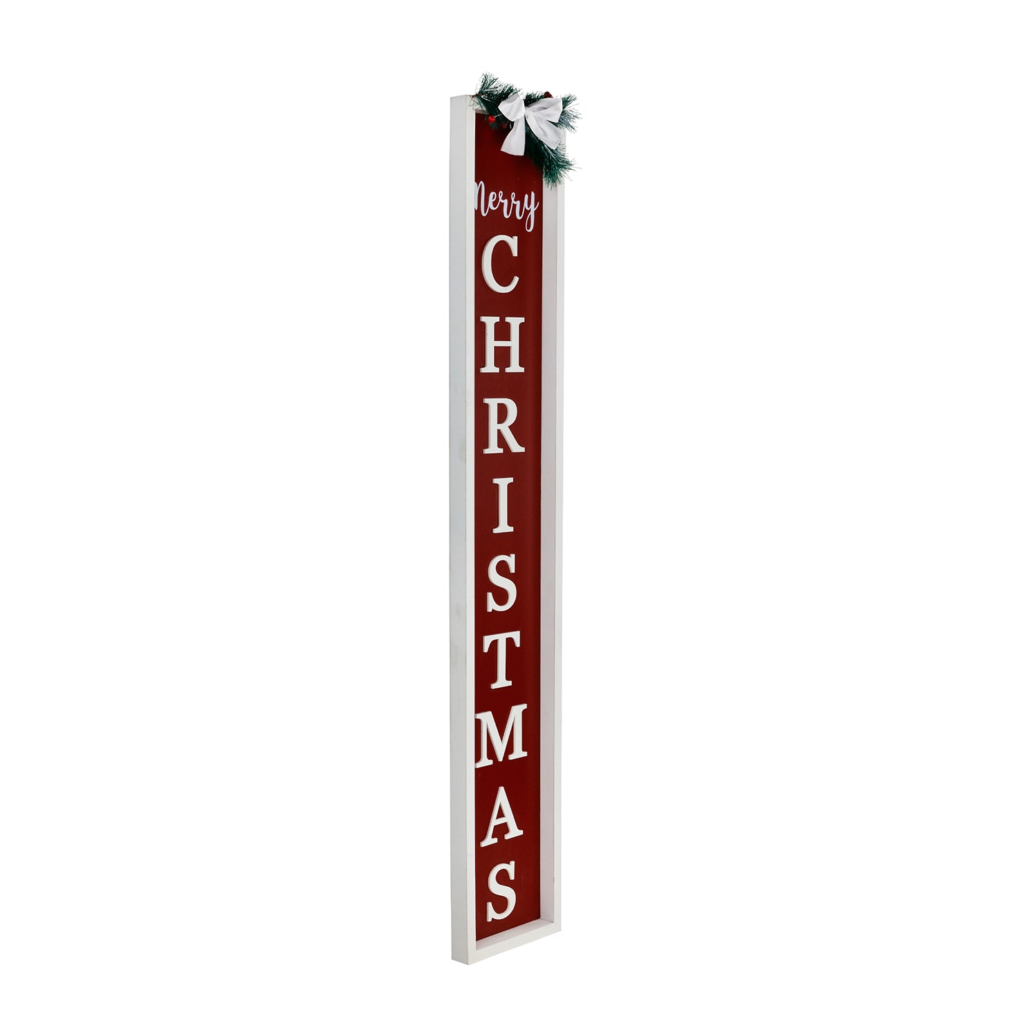Northlight Merry Christmas Pine And Bow Christmas Yard Art