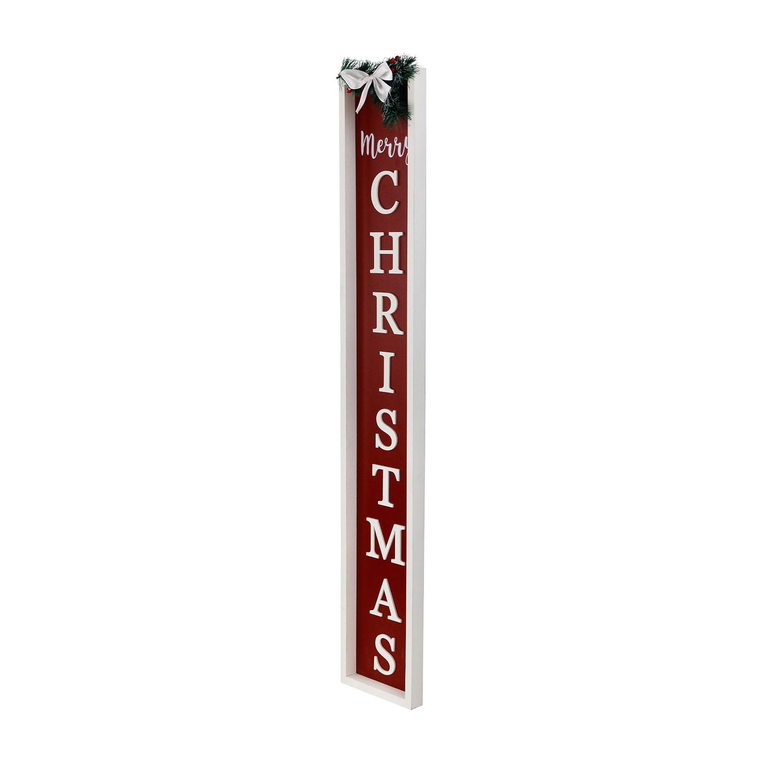 Northlight Merry Christmas Pine And Bow Christmas Yard Art