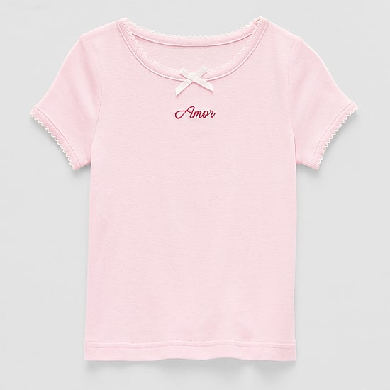 Okie Dokie Toddler & Little Girls Crew Neck Short Sleeve T-Shirt