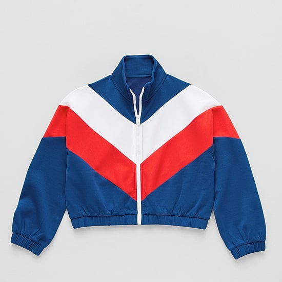 Xersion USA Little & Big Kid Girls Lightweight Track Jacket