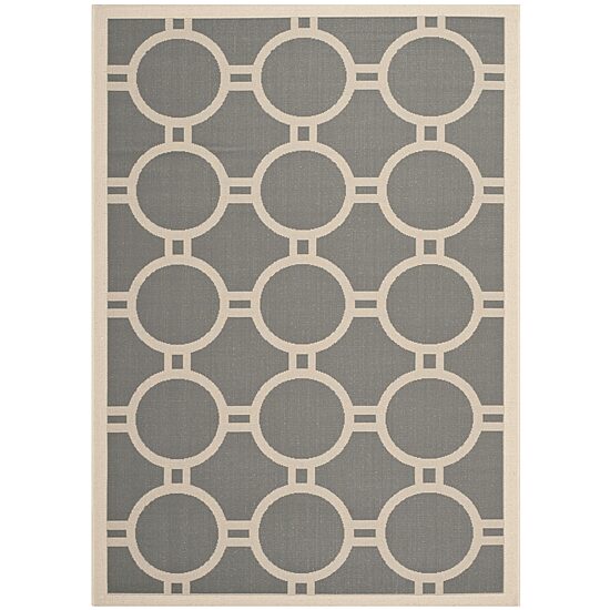 Safavieh Courtyard Collection Shag Geometric Indoor/Outdoor Area Rug