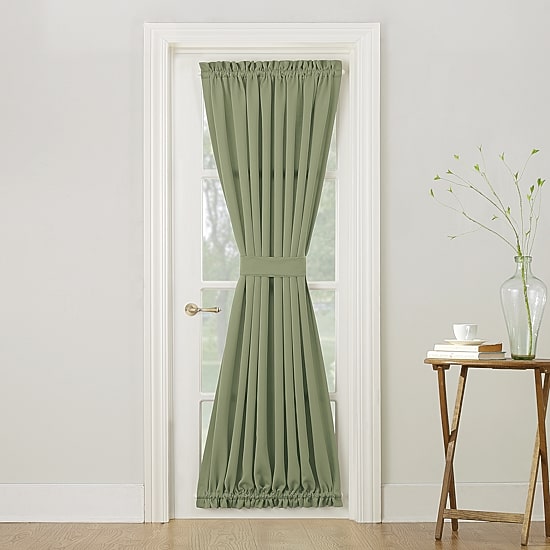 Sun Zero Emory Light-Filtering Rod Pocket Single Door Panel Curtain