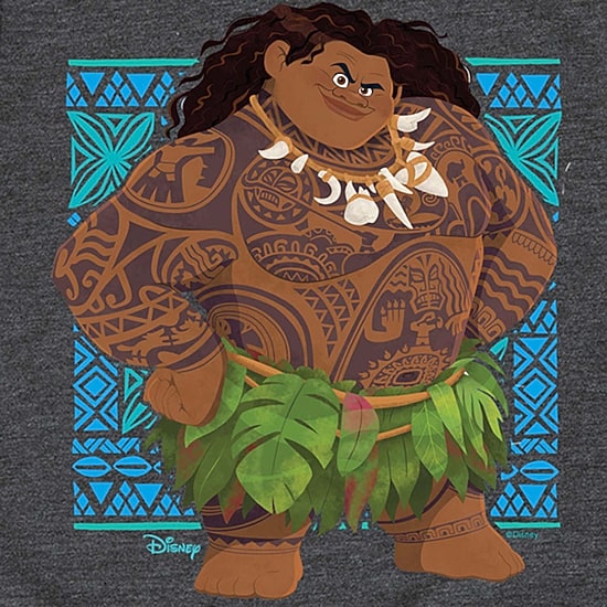 Disney Collection Little & Big Kid Boys Crew Neck Short Sleeve Regular Fit Princess Moana Graphic T-Shirt